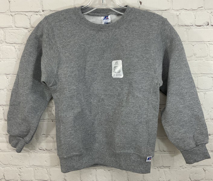 Russell Athletic 998HBB1 Youth Long-Sleeve Oxford Sweatshirt Grey Small