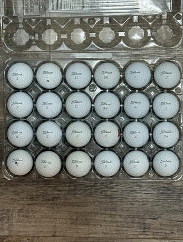 24 Titleist Pro V1x Golf Balls - 2025 Model Only, 4A Near-Mint Condition