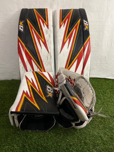 White 33" Senior Brian's Optik 4 Goalie Full Set Regular Pro Stock (Used)
