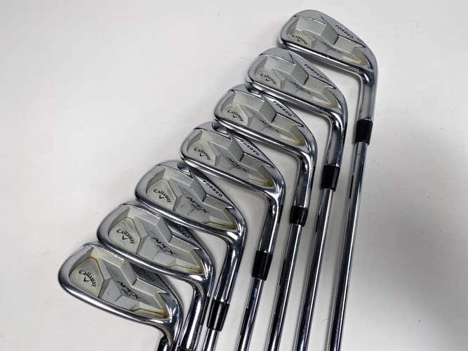 Callaway Apex Pro Dot Iron Set 4-PW TT Elevate Tour VSS Pro Extra Stiff Mens RH