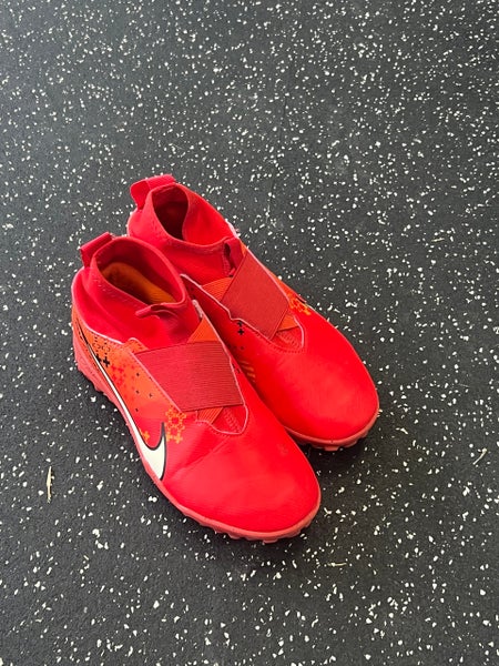 Used Nike MERCURIAL Soccer Turf Shoes Red Junior 04 11849-S000033938