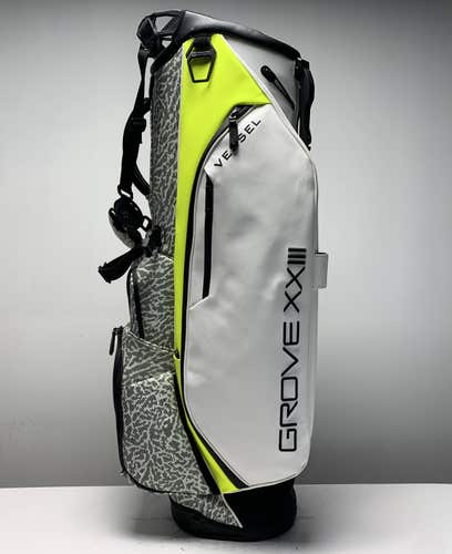 Vessel Grove XXIII Stand Bag Gray White Yellow 6-Way Michael Jordan Golf Bag