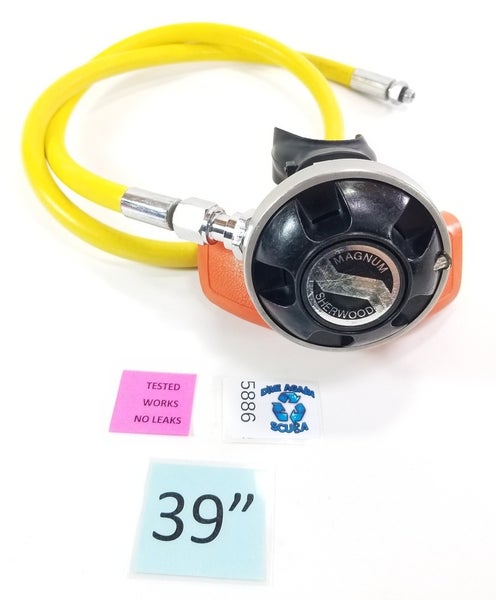 Sherwood Magnum Octopus Octo 2nd Stage Scuba Diving Regulator 39" Hose Orange