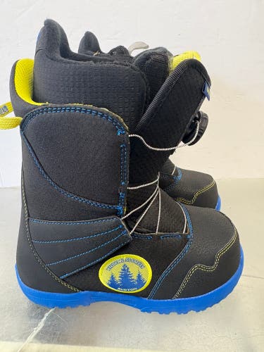 Kid's 4Y (Big Kids / Youth) Burton Zipline Boa Snowboard Boots All Mountain (Used)