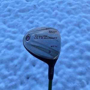 U.S. Kids Ultralight WT-15 3-Wood 21 Youth Flex 36.25 +HC NICE