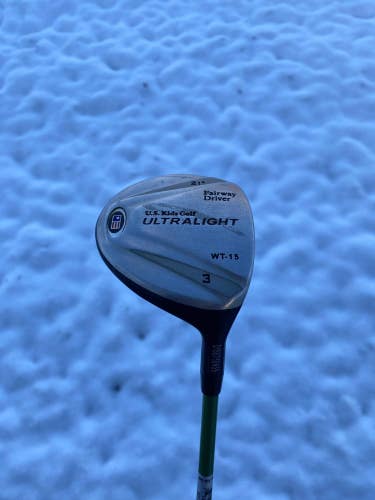 U.S. Kids Ultralight WT-15 3-Wood 21 Youth Flex 36.25 +HC NICE