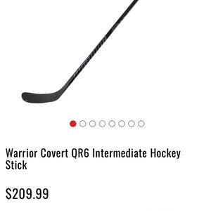 (New) Intermediate Warrior Covert QR6 Right Handed Hockey Stick W03 55 Flex .