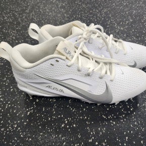 Used Nike ALPHA MENACE 4 VARSITY Adult FB Cleats White Senior 10.5 11849-S000033921