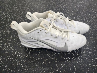 Used Nike ALPHA MENACE 4 VARSITY Adult FB Cleats White Senior 10.5 11849-S000033921