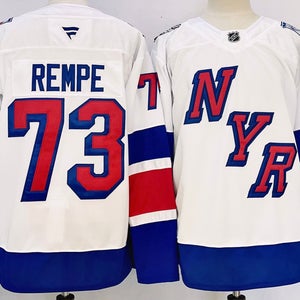 New York Rangers 73 Matt Rempe Stadium Series White Ice Hockey Jersey Size 52