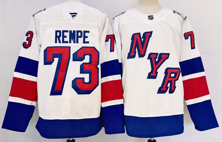 New York Rangers 73 Matt Rempe Stadium Series White Ice Hockey Jersey Size 46