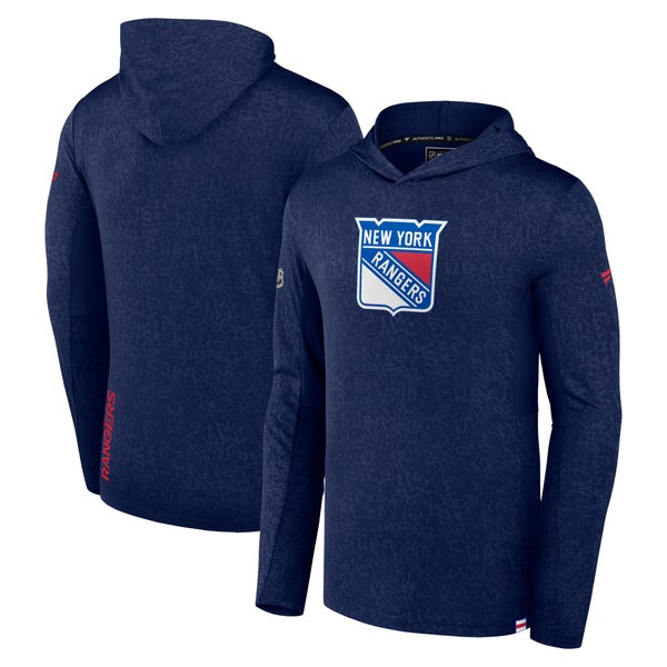 Men's New York Rangers Fanatics Branded Navy Authentic Pro Lightweight Pullover Hoodie (LIKE NEW)