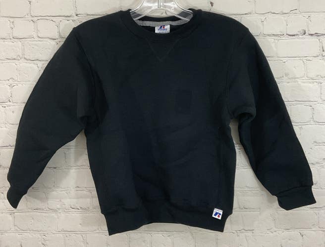 Russell Athletic Kid's DriPOWER Long-Sleeve Pullover Sweatshirt Black Small