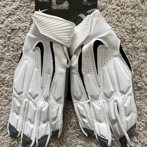 NWT men's XXL nike D-TACK 6.0 Padded Lineman White/grey Football Gloves
