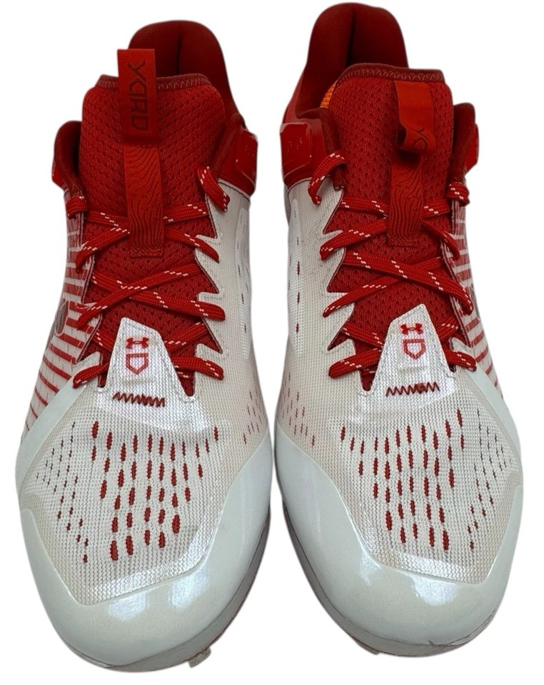 Under Armour Mens Size 15 Red & White Yard Low MT TPU  display picture 2