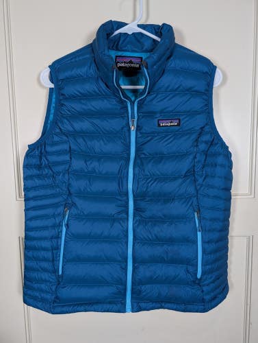 Patagonia Down Sweater Vest Womens Size: L Blue Puffer Insulated Packable Winter