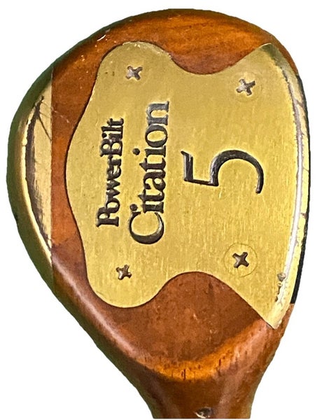 PowerBilt Citation Genuine Persimmon 5 Wood RH B Flex Regular Steel 41.5 HC Nice