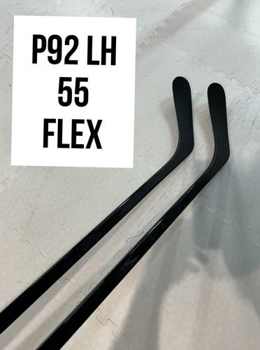 Intermediate(2x)Left P92 55 Flex 63” ProBlackStock™ Unbranded Blackouts Pro Stock Hockey Sticks