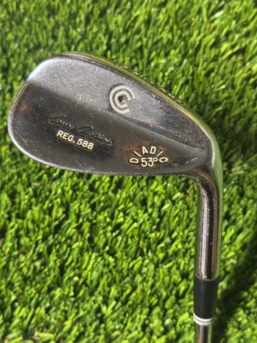 RH Cleveland Tour Action Reg 588 Diadic 53* Wedge True Temper Steel Shaft 35.5”