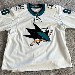 New Adidas Pro Stock Sharks Jersey Size 58 White #96