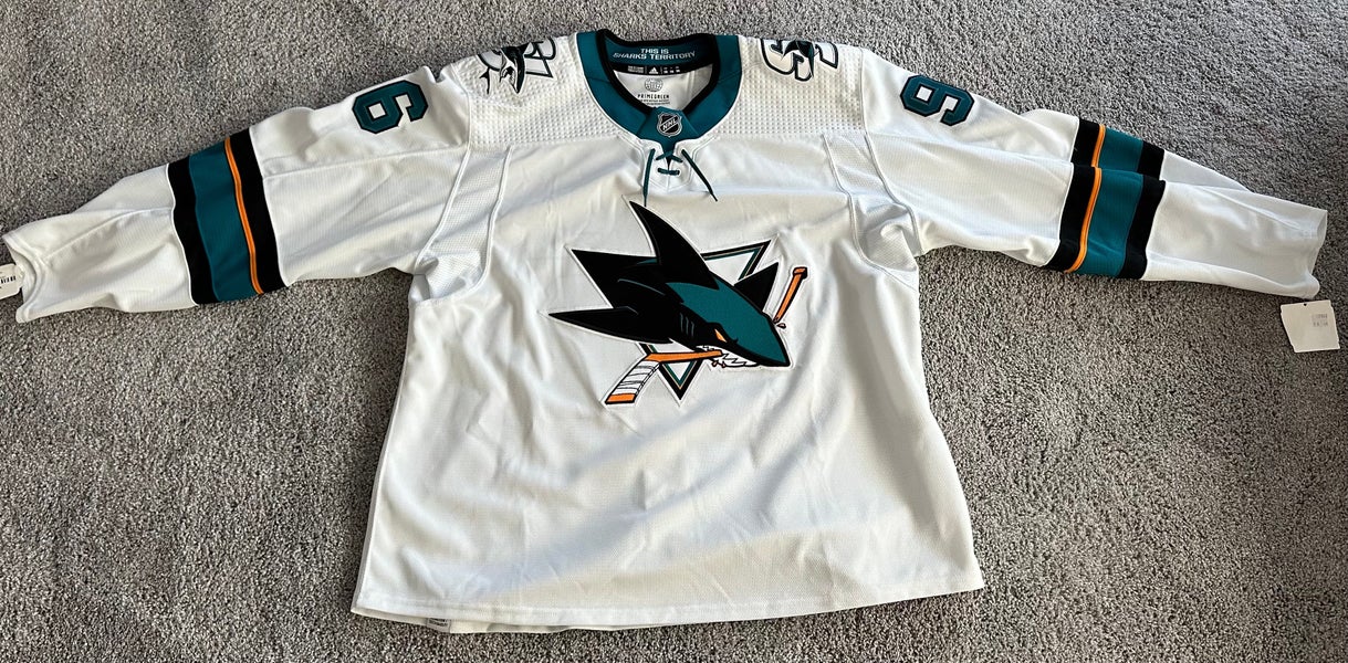 New Adidas Pro Stock Sharks Jersey Size 58 White #96