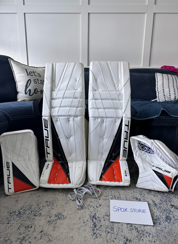 True Catalyst PX3 Pro Stock Full Goalie Set – Senior, 35" White  (READ DESCRIPTION)