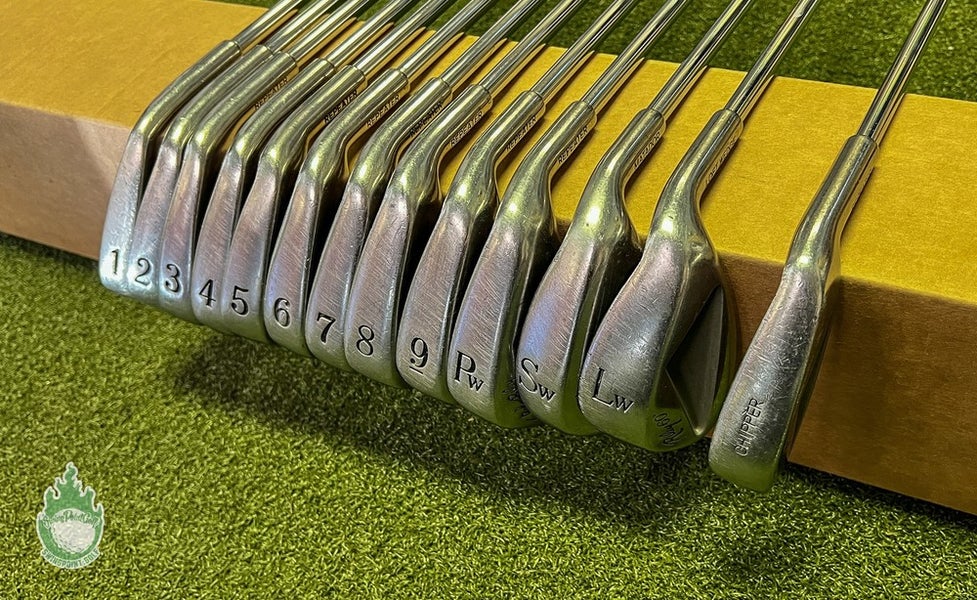 Used RH John Riley Repeater Irons 1-PW/SW/LW/Chipper Stiff Flex Steel Golf Set