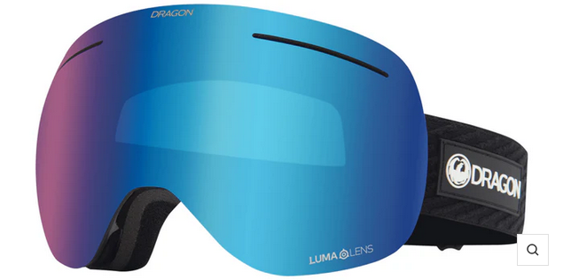 NEW Dragon Alliance X1 Frameless Mirrored Lumalens Snow Goggles Blue ion MSRP$180