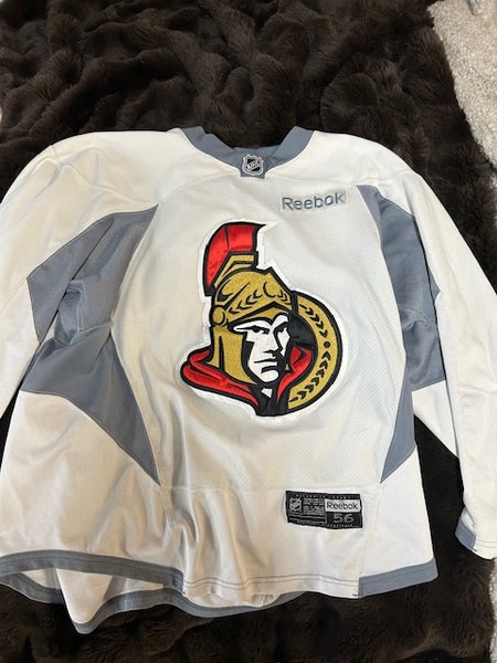 Ottawa Senators Reebok MIC Pro Stock Practice Jersey White Size 56