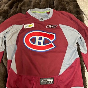 Montreal Canadiens Reebok MIC Pro Stock Practice Jersey Maroon Size 54