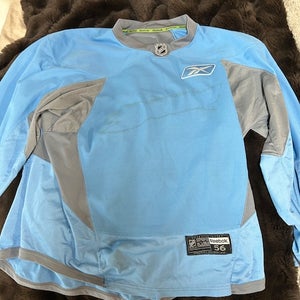Ducks Reebok MIC Pro Stock Practice Jersey Baby Blue Size 56 - CREST REMOVED