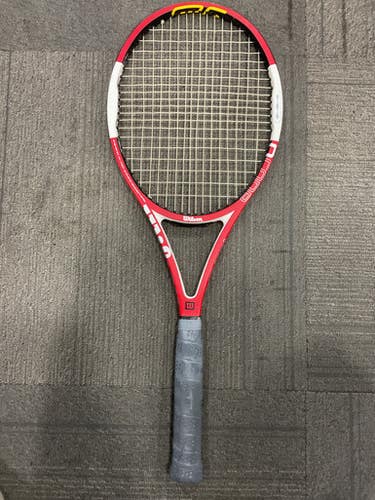 Used Wilson N CODE SIX ONE TOUR Adult Tennis Racquet Red 4 5/8" 11614-S000226398
