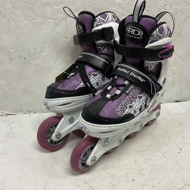 Used RollerDerby STRYDE 2-5 Junior Rec Fitness Skates White Adjustable 11855-S000195460