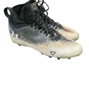 Used Under Armour SPORT LIGHT Adult FB Cleats Black And White Senior 10 11862-S000091886
