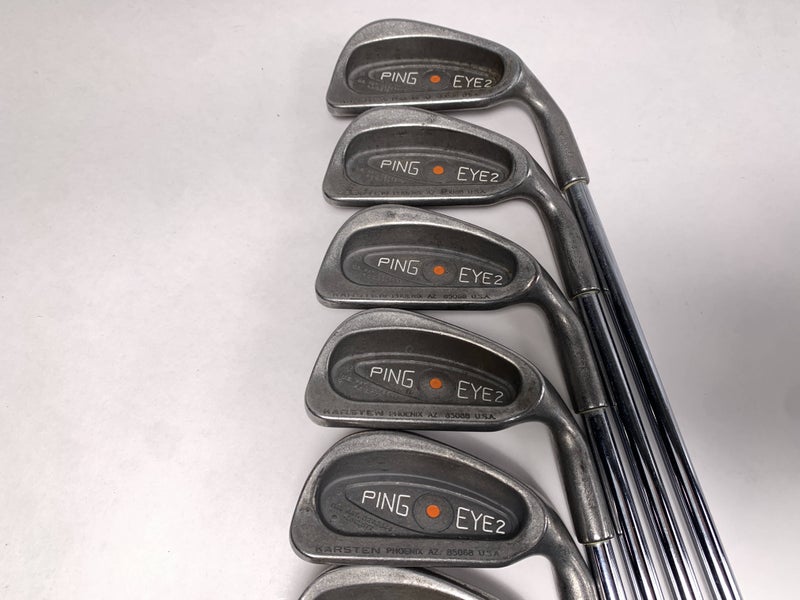Ping Eye 2 Iron Set 2-PW+SW Orange Dot 2* Flat Karsten ZZ-Lite Regular Mens RH