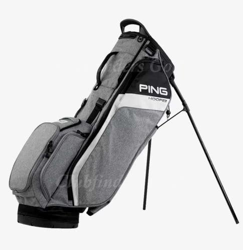 Ping Hoofer 2025 Heathered Grey/Black Golf Stand Bag w/ Raincover
