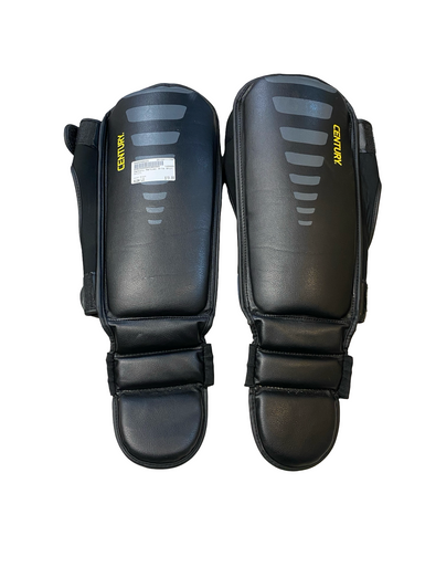 Used Century Martial Arts Shin Pads Black LG 11706-S000368222