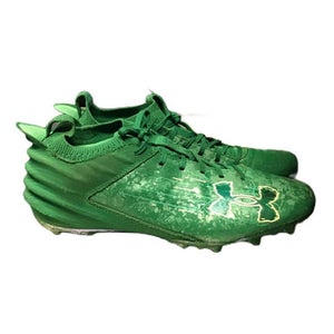 Used Under Armour 3027978-300 Adult FB Cleats Green Senior 11.5 11730-S000068396