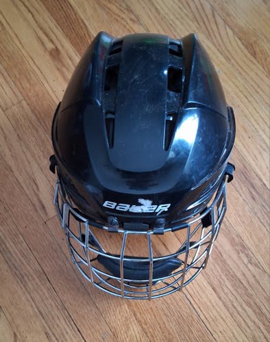 Medium Bauer IMS 7.0 black Helmet with Small CCM 480S cage(Used)