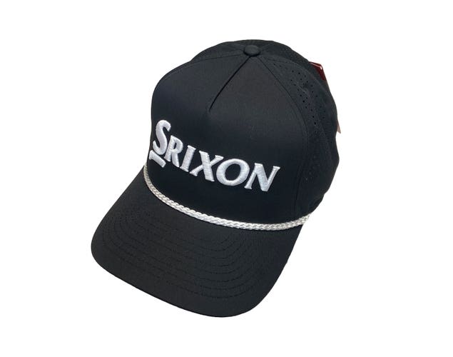 NEW Srixon Tour Tech Rope Black Adjustable Snapback Golf Hat/Cap
