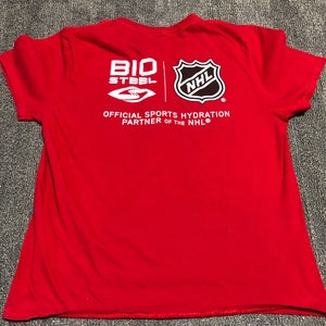 Red BioSteel NHL Hockey Medium Men's Workout Gym T-Shirt
