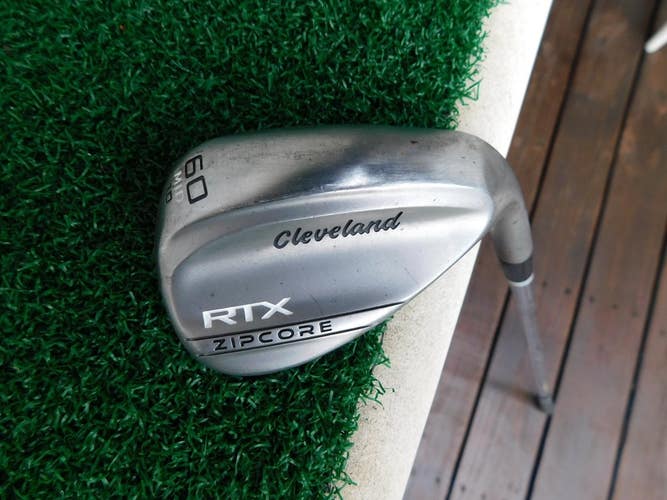 Tour Issue Cleveland RTX Zipcore Mid Face 60.10* Lob Wedge w/ True Temper S400