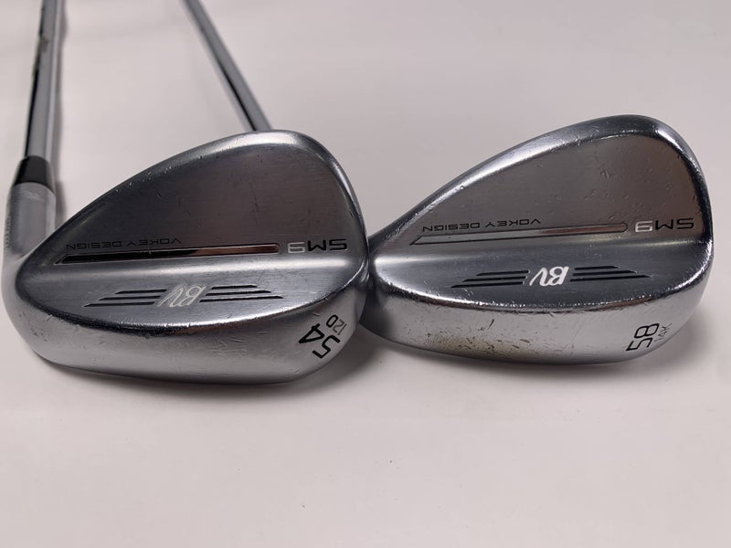 Titleist Vokey SM9 Tour Chrome Wedge Set 54* 12 | 58* 14 Wedge RH Midsize Grips