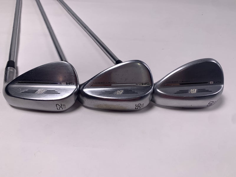 Titleist Vokey SM9 Tour Chrome Wedge Set 52* 8 | 56* 10 | 60* 10 Wedge Mens RH