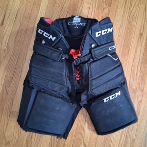 Junior Medium CCM C500 black Hockey Goalie Pants (Used)