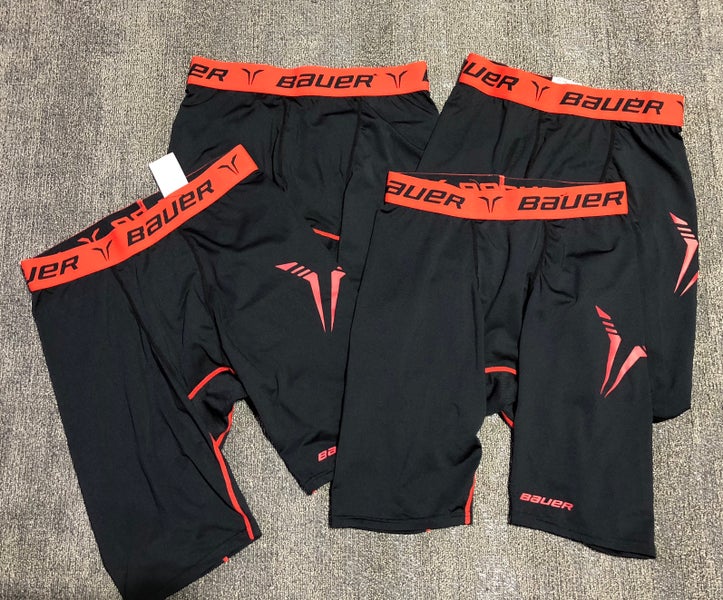 Lot of 4 pairs Men's Bauer Hockey Core Compression Base Layer Shorts