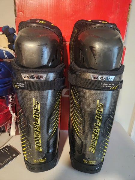 Senior Bauer Supreme 1S 15" Shin Pads (Used)