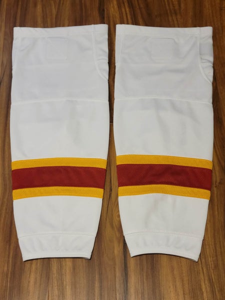 Calgary Flames Stadium Series Junior Hockey Socks White New