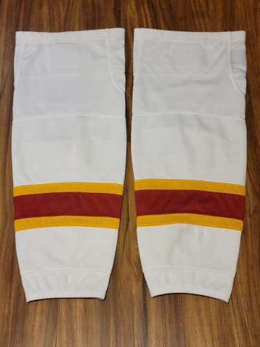 Calgary Flames Junior Hockey Socks White Brand New