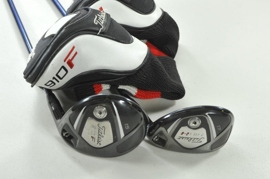 Titleist 910F 15* Fairway Wood and 910H 17* Hybrid Set RH Stiff Graphite #207211